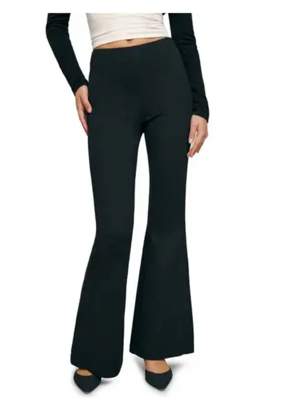 Reformation Jolie High-Waisted Ponte Flare Pants